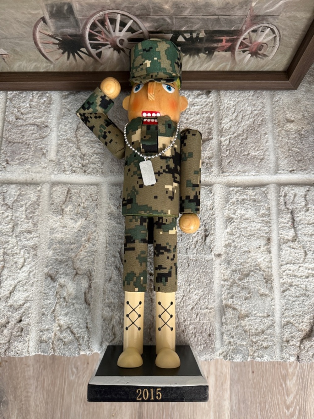 Camouflage Military Nutcracker - Green Camo - Picture 3 of 4